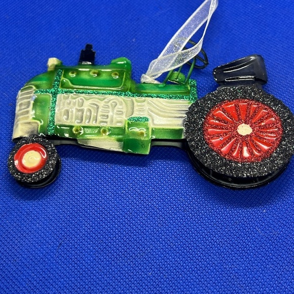Green Tractor Ornament - Picture 3 of 4